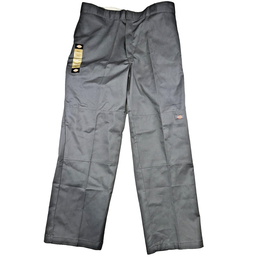 Dickies Mens 38x32 Loose Fit Double Knee Work Pants Charcoal Grey 85283CH NEW